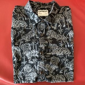 EXPRESS shirt sleeve shirt, size Large Tall